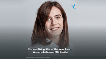 Exciting News! RBG is proud to announce that Zoe Alexaki has been shortlisted at the 2024 Women in Rail Awards for a Female Rising Star Award